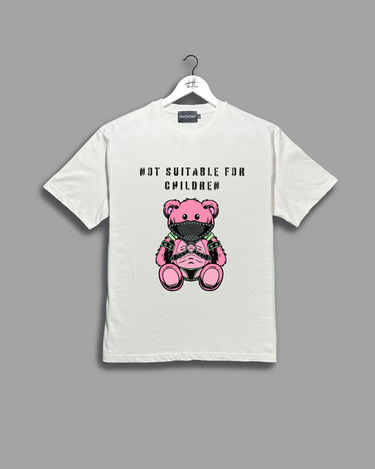 Toucheart's Bears T-Shirt "Not a child's Toy" | Bone White & Vintage Black