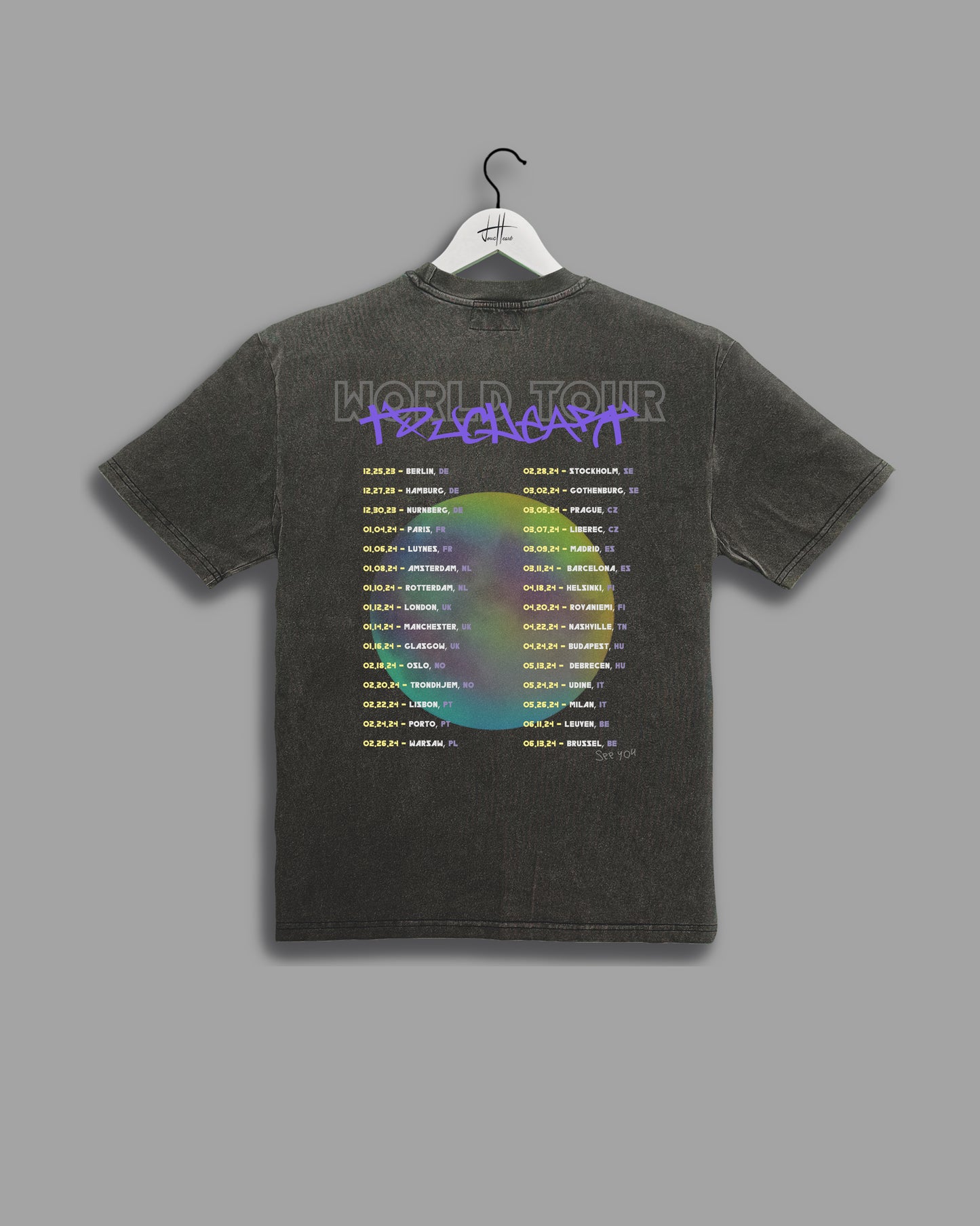 T-Shirt "World Tour" | Vintage Black